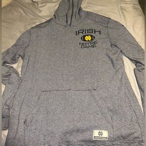 Notre dame grey and yellow hoodie, size large. Hardly worn